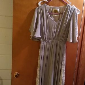 Southern Fashion House Cream godesss long dress